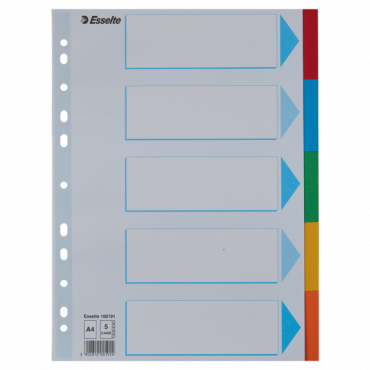 Esselte kartonkihakemisto A4 5-osaa Esselte kartonkihakemisto A4 5-osaa | Porin Konttorikone Oy