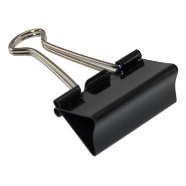 Paperipuristin 40mm musta (12) Paperipuristin 40mm musta (12) | Porin Konttorikone Oy