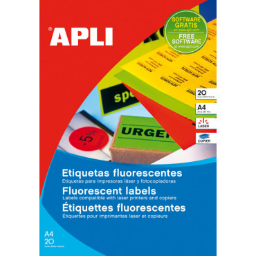 Apli tulostusetiketti 64 x 33,9 mm neonoranssi Apli tulostusetiketti 64 x 33,9 mm neonoranssi | Porin Konttorikone Oy