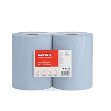Katrin teollisuuspyyhe XXL 2-krs laminoitu sininen 360 m (2 kpl) 464187 | Porin Konttorikone Oy