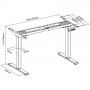 TC Desk Duo sähköpöydänrunko harmaa | Porin Konttorikone Oy