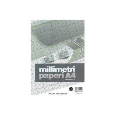 Millimetrilehtiö A4/20 oranssi | Porin Konttorikone Oy