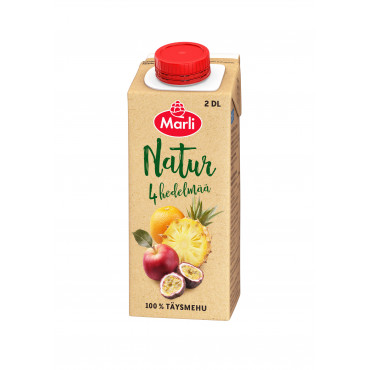 Marli Natur neljä hedelmää täysmehu 2 dl | Porin Konttorikone Oy