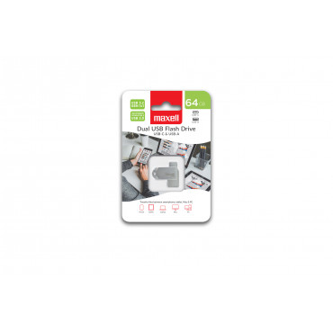 Maxell USB-muistitikku 3.2 GEN1 64GB USB A+C | Porin Konttorikone Oy