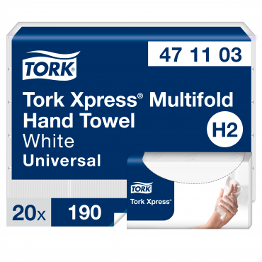 Tork Xpress® Multifold -käsipyyhkeet luonnonvalkoinen H2 | Porin Konttorikone Oy