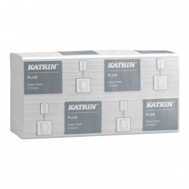 Katrin Plus käsipyyhe C-taitto 2-krs valkoinen 92512 | Porin Konttorikone Oy