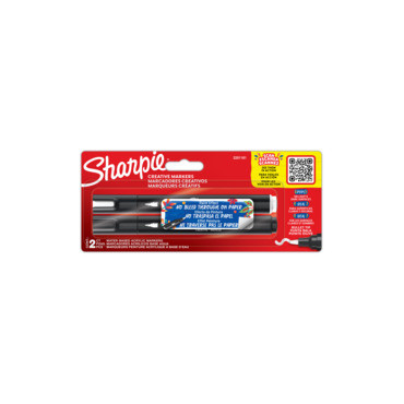 Sharpie Creative Marker musta & valkoinen (2) | Porin Konttorikone Oy