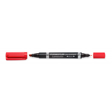 Staedtler Lumocolor 348 DUO huopakynä punainen 0,6 mm/1,5 mm | Porin Konttorikone Oy
