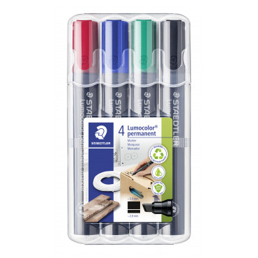 Staedtler Lumocolor 350 huopakynä 4-v sarja 2-5 mm viisto | Porin Konttorikone Oy