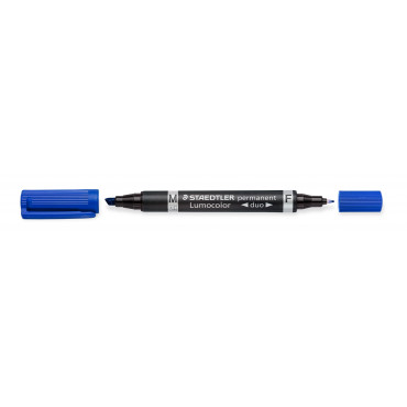 Staedtler Lumocolor 348 DUO huopakynä sininen 0,6 mm/1,5 mm | Porin Konttorikone Oy