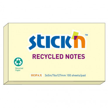 Stick′n viestilappu EKO 76 x 127 mm keltainen | Porin Konttorikone Oy