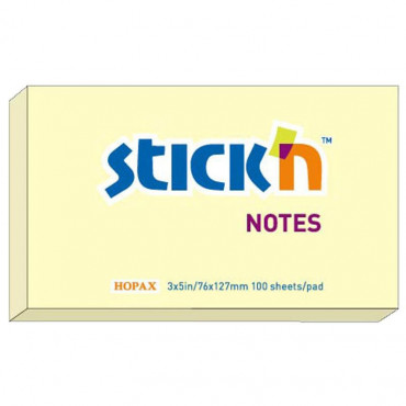 Stick′n viestilappu 76 x 127 mm keltainen | Porin Konttorikone Oy