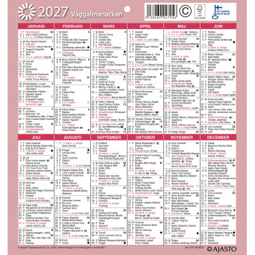 Seinäalmanakka/Väggalmanackan | Porin Konttorikone Oy
