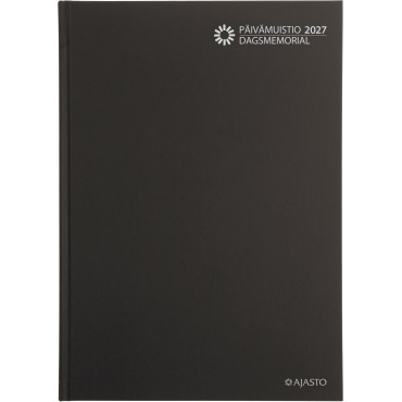 Päivämuistio/Dagsmemorial, sidottu, musta | Porin Konttorikone Oy
