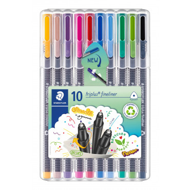 Staedtler Triplus fineliner 334 0,3 mm 10-v sarja | Porin Konttorikone Oy