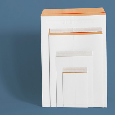 Kartonkikirjepussi  540 x 730 mm valkoinen (50) | Porin Konttorikone Oy