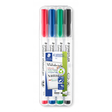 Staedtler Lumocolor 301 valkotaulukynä 4 värin sarja 1,0 mm | Porin Konttorikone Oy