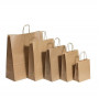 Nyörisankakassi ruskea 26 + 12 x 35 cm (50) | Porin Konttorikone Oy