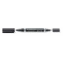 Staedtler Lumocolor 348 DUO huopakynä musta 0,6 mm/1,5 mm | Porin Konttorikone Oy