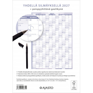 Yhdellä silmäyksellä + poispyyhittävä geelikynä | Porin Konttorikone Oy