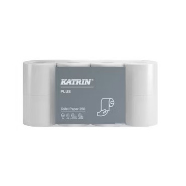 Katrin Plus Wc-paperi 250 valkoinen 92970 | Porin Konttorikone Oy