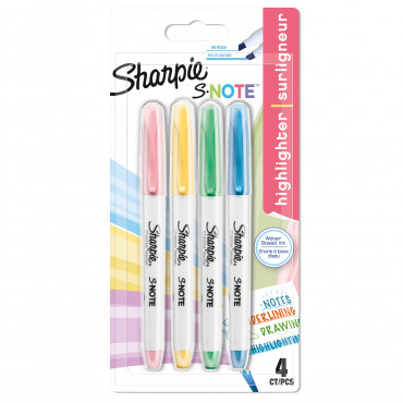 Sharpie S-Note korostuskynä 4-värin sarja | Porin Konttorikone Oy