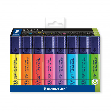 Staedtler TextSurfer Classic korostuskynä 8 värin sarja | Porin Konttorikone Oy