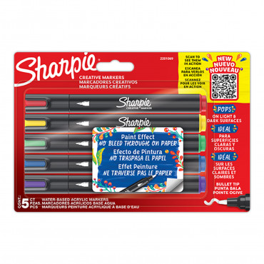Sharpie Creative maalikynä 5-värin lajitelma | Porin Konttorikone Oy