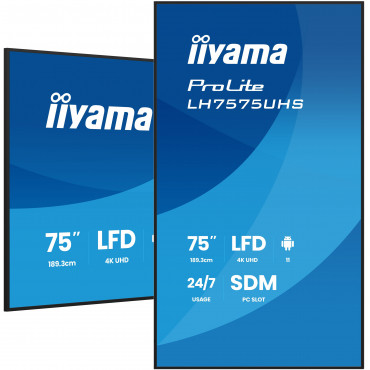 iiyama Prolite LH7575UHS 75″ 24/7 näyttö | Porin Konttorikone Oy