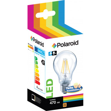 Polaroid LED filament kupu 4W E27 | Porin Konttorikone Oy
