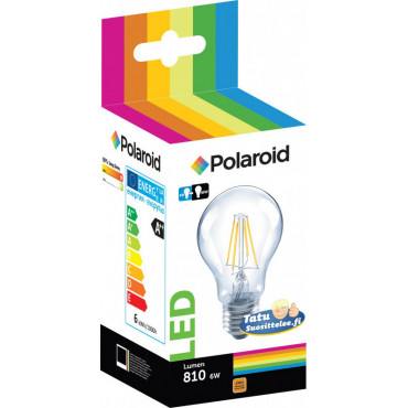 Polaroid LED filament kupu 6W E27 | Porin Konttorikone Oy