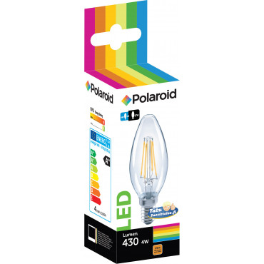 Polaroid LED filament kynttilä 4W E14 | Porin Konttorikone Oy